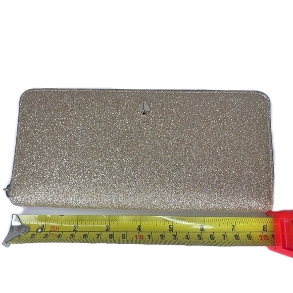 Kate Spade Burgess Court Glitter Gold Wallet - Picture 8 of 12